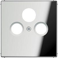 Лицевая панель Jung LS990 metal для 3-м. розетки TV+R+SAT хром картинка